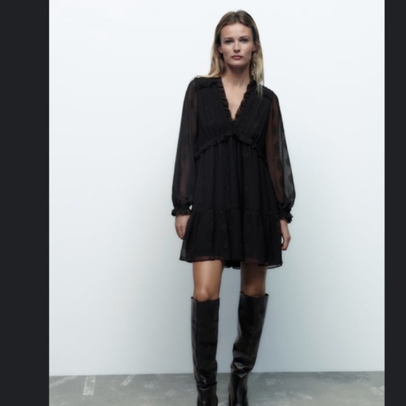 Zara ruffled lace dress - Picture 4 of 6